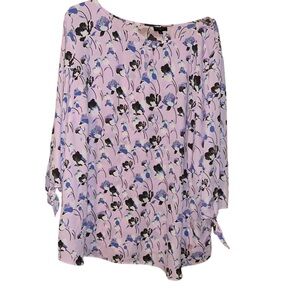 Talbots floral blouse shirt top plus size 3X XXXL